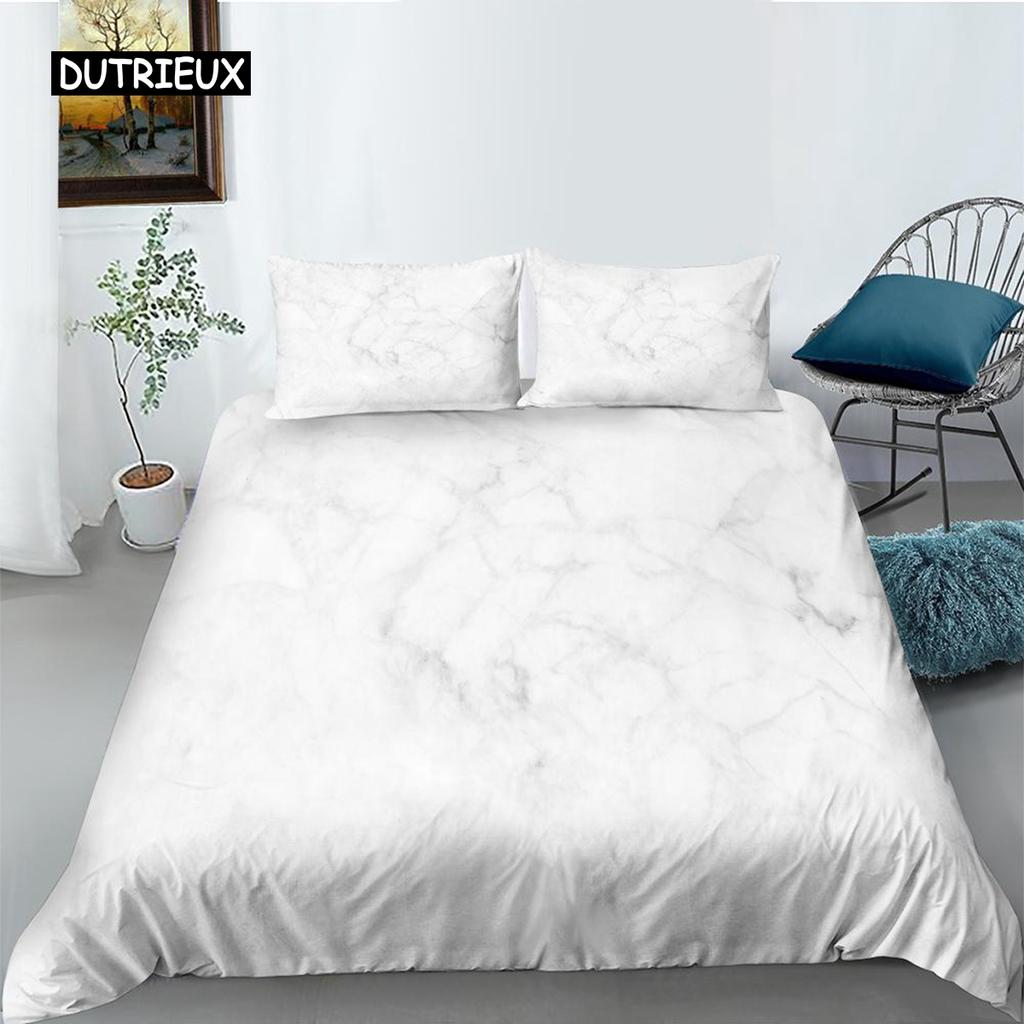 Marble Duvet Cover Set Pink Printed Queen Size Bedding Set Polyester Abstract Print Decor Golden Comforter Cover for Girls Teens