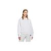 Nike Women's Solid Color Crew Neck Long Sleeve Sweatshirt in White