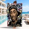 Rap Legend In Blue Beach Towel, Microfiber Beach Towel, Perfect For Pool, Beach, Travel, Home Decor Beach Party Fan Gifts