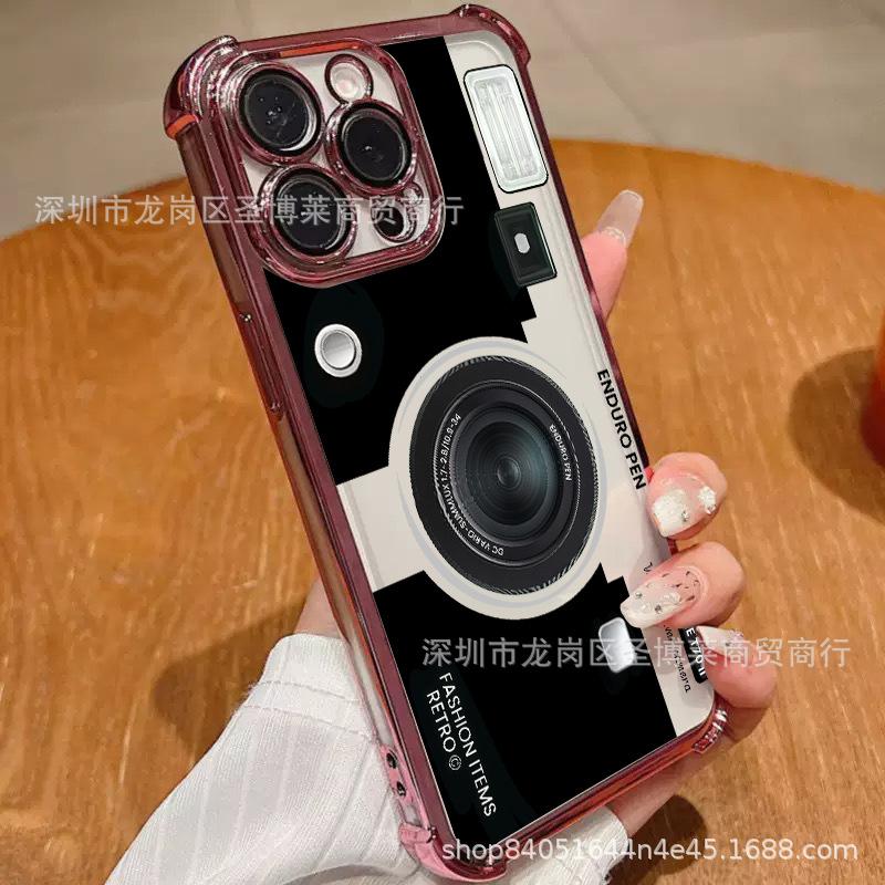 The new record is suitable for iPhone17 mobile phone case, four corners anti-drop airbag 16promax lens film 15 protective case.