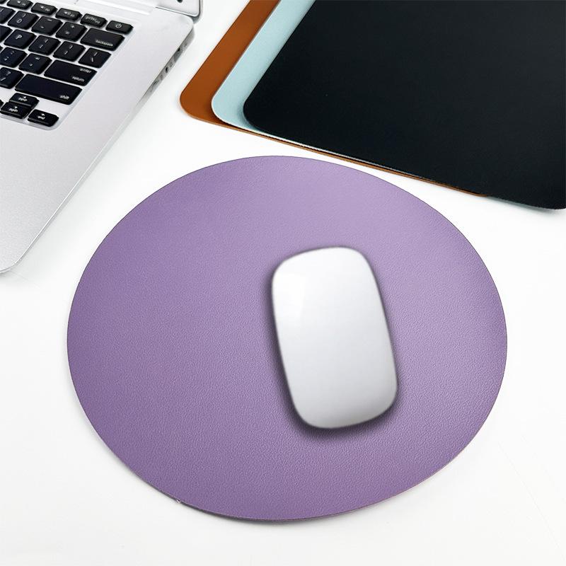 Customizable Multi-Color PU Leather Mouse Pad - Durable, Dirt-Resistant, Available In Square or Round Shapes.