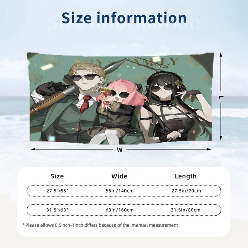 Spy x Family Beach towels also serve as bath towels summer essential a musthave for the outdoors the beach and the pool