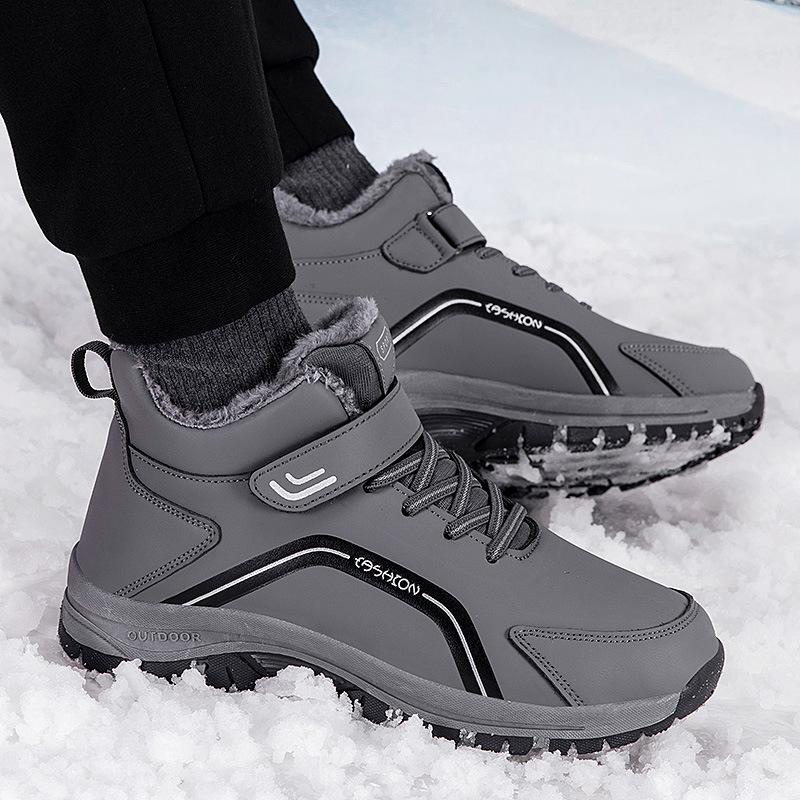 

Зимние мягкие бархатные теплые туфли для мамы, высокие хлопковые туфли для пожилых, обувь для ходьбы, зимние ботинки, обувь для отца 45