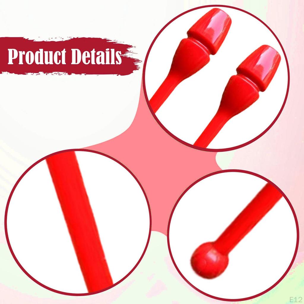 2 Pieces Rhytmic Gymnastics 44cm Easy to Control Training Equipment Exercise Pole for