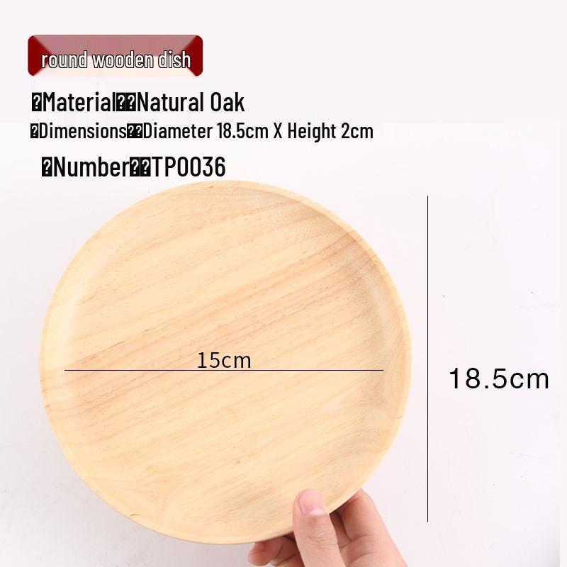 Japanese-Style Solid Wood Rectangular Tea and Cake Tray