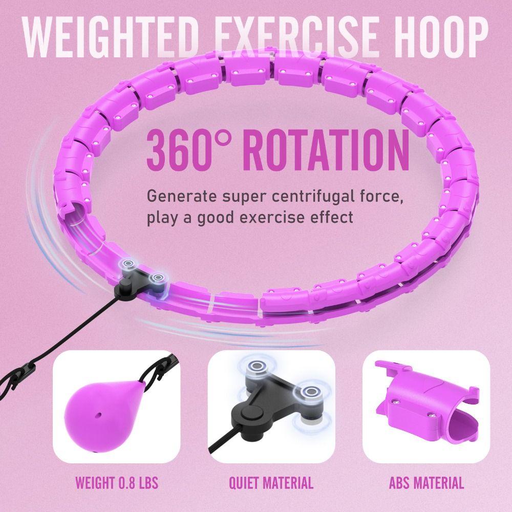 Detachable Fitness Hoop Adjustable Abdominal Workout Equipment  Adults Weight Loss
