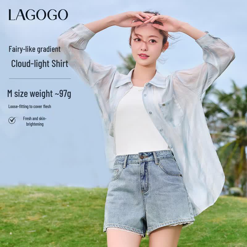 LAGOGO Women s Lightweight Loose Fit Shirt M
