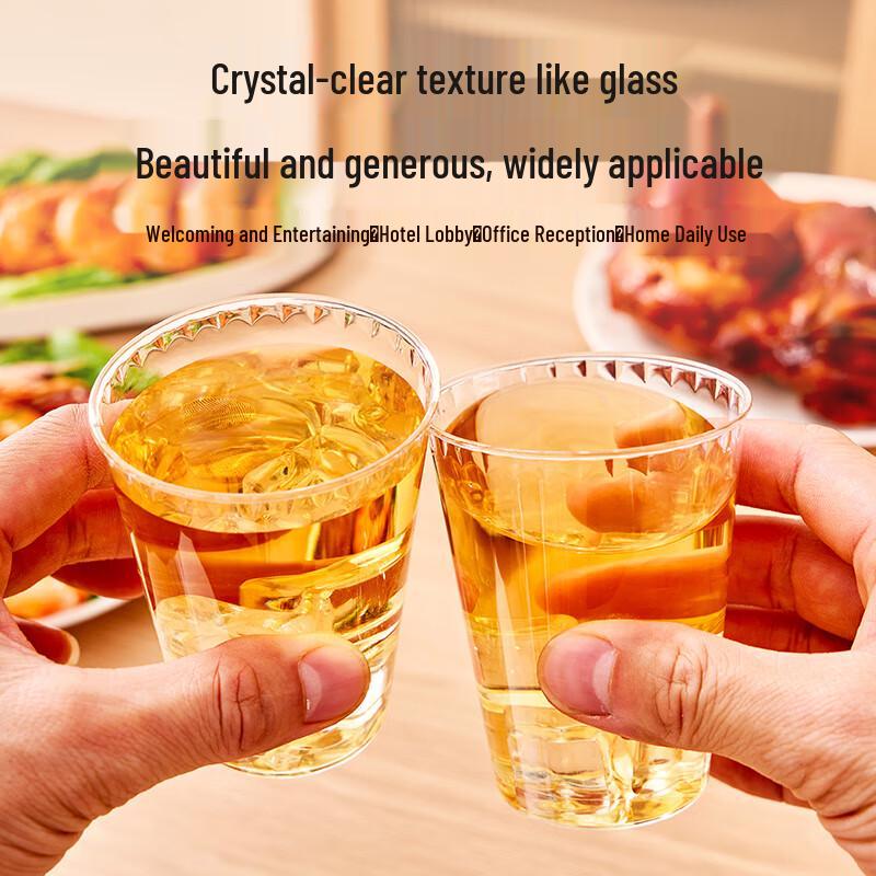 Suncojia Thickened Disposable Straight Plastic Cups