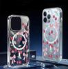 Butterfly Cherry Magnetic Transparent Case for iPhone 14/15/16/17 Pro Max