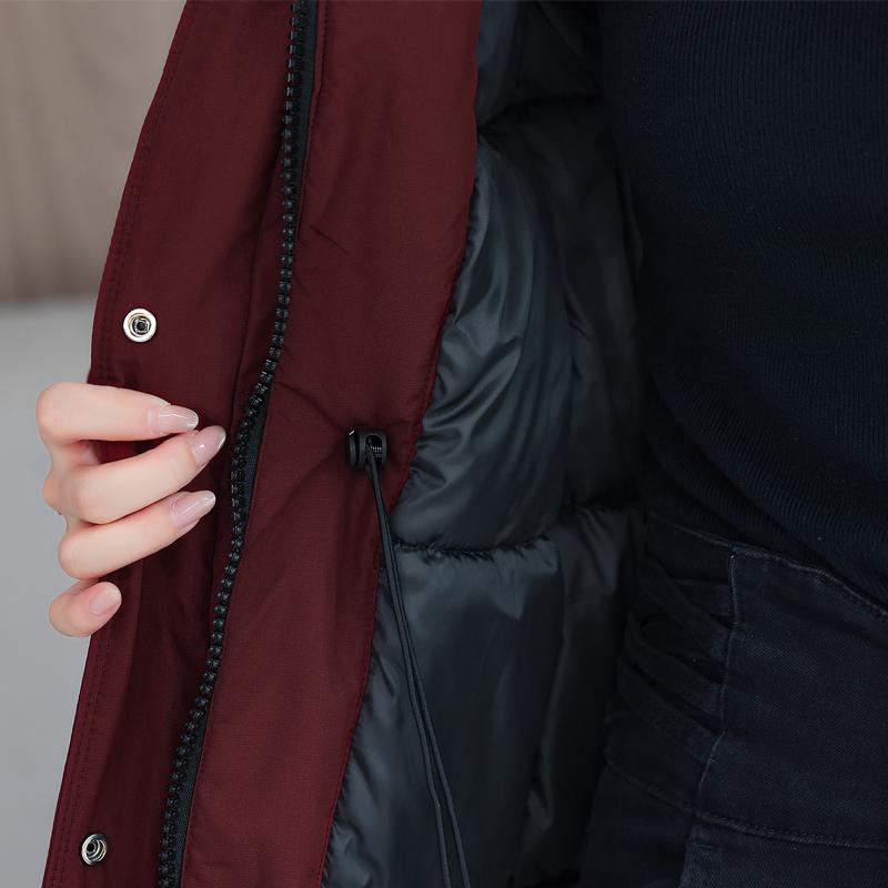 Módní dámské kabáty Zimní parky S kapucí Ležérní Volný Silný Teplý Dámská bunda