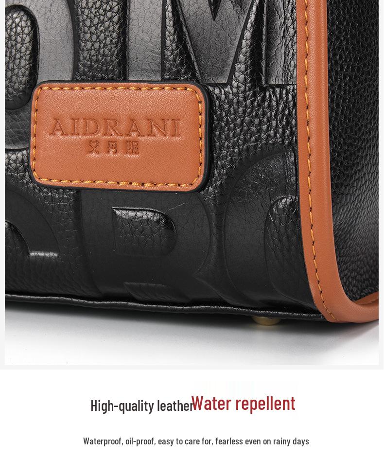 Qian Dian 2025 Snygg Mångsidig Handväska för Kvinnor - Stor Kapacitet Äkta Läder Damväska