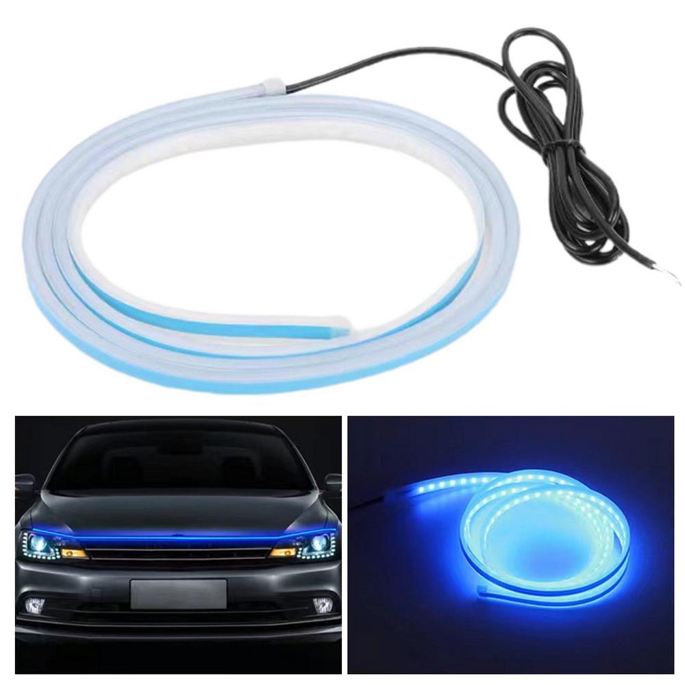 

Scan Starting Car Hood Декоративные огни Светодиодные дневные ходовые огни DRL Авто Капот двигателя Направляющая Декоративная лампа окружающего освещения 12 В