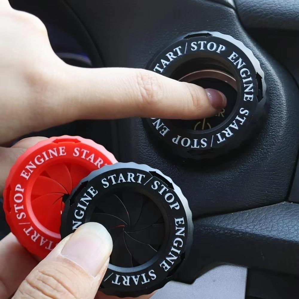 Rotary Design Ignition Switch Protective Cap Push Start Button Decor Fit for Most Models