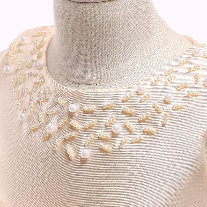 Handmade Beads Princess Dress for Kids Aged 2-10 Preschool Performance Outfit  Multi-Colored Romper Dress