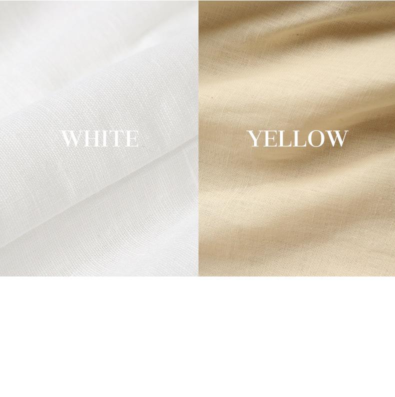 Women's Lightweight Pure Linen Long Sleeve Cardigan Shirt - Minimalist, Solid Color, Loose Fit, Summer Lapel Style