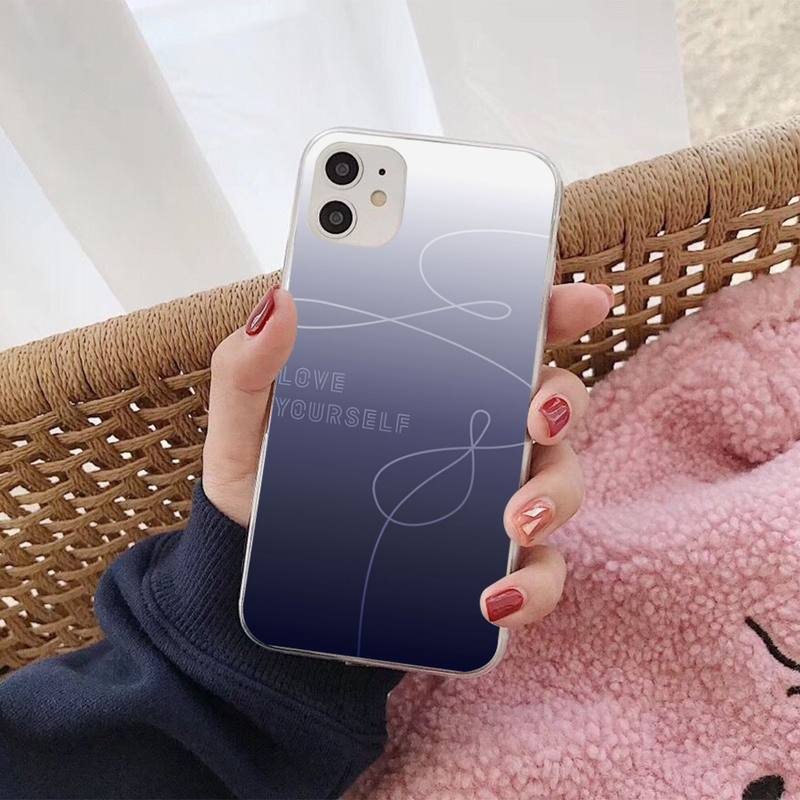 Cute Love Yourself Phone Case for iPhone 11 12 13 Mini Pro XS MAX 8 7 6 6S Plus X 5S SE 2020 XR Cover