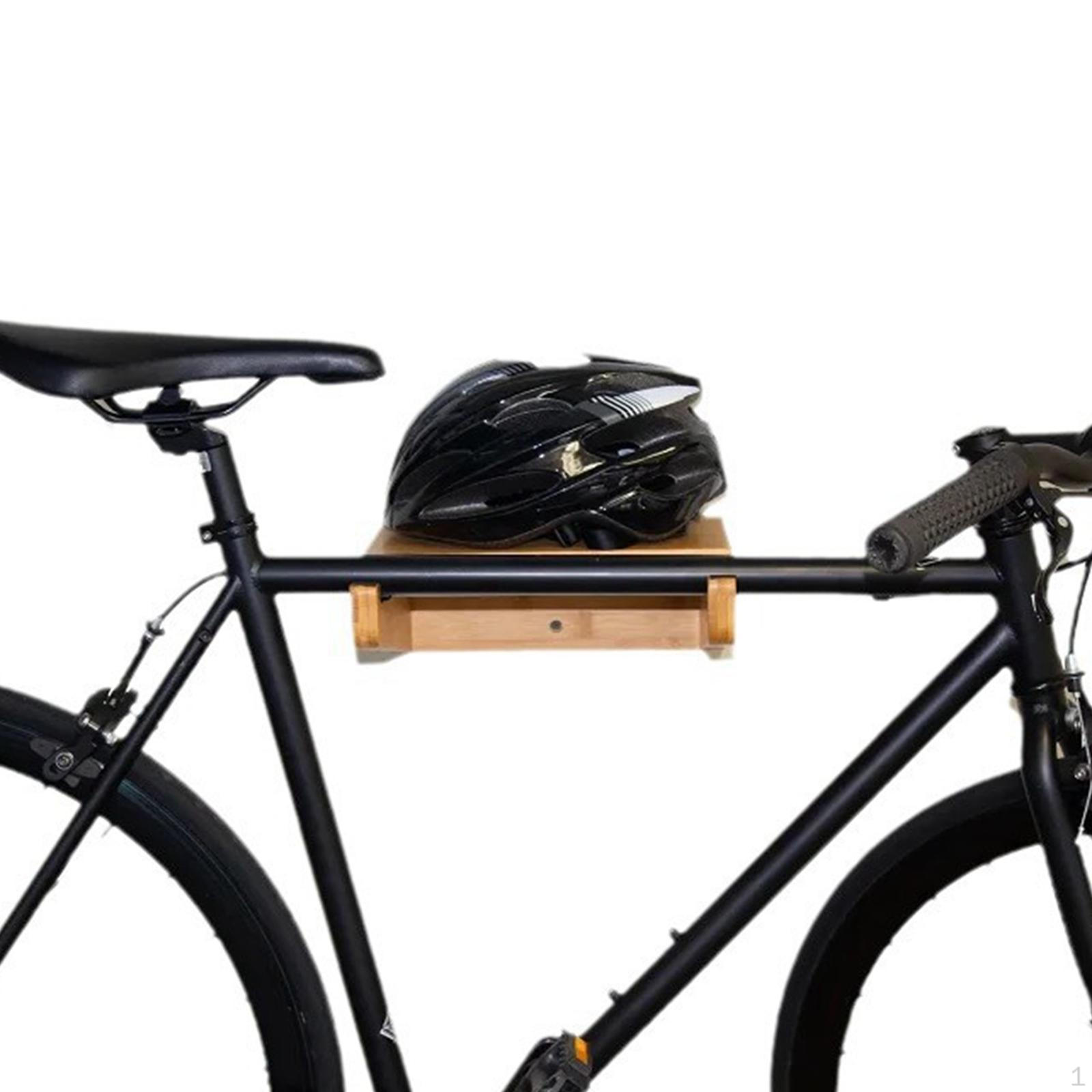 

Bike Wall Mount Bicycle Rack Wood Display Shelf Easy to Install Organizer 25kg Capacity Space Saving