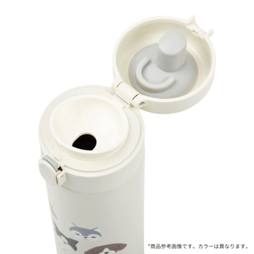 Livheart One-Push Bottle Lunch Item, Sleepy Animals CAT (450ml Capacity), Insulated Water Bottle, 18114-02