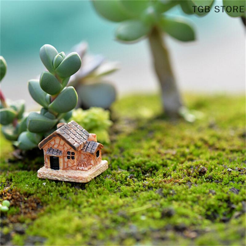 3Pcs Resin Christmas Small Houses Decorations Micro Landscape Decoration Handicraft Gift Garden Ornaments