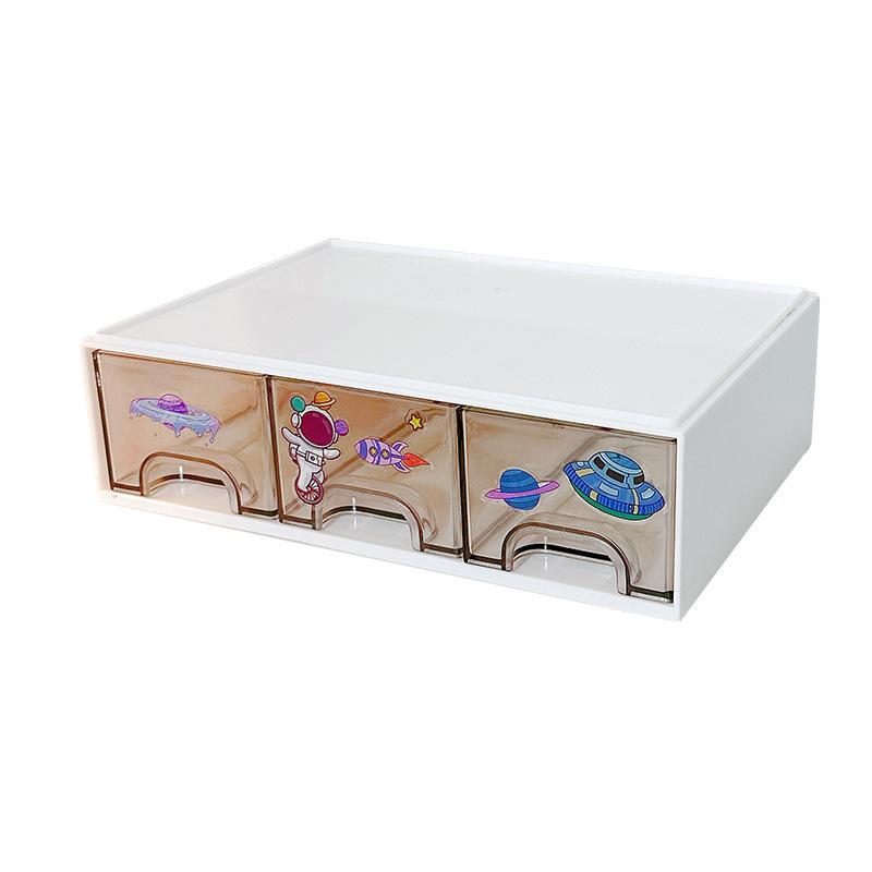 Desktop Cute Storage Box Organizer Multi-layer Drawer Table Stationery Small Items Storage Organizer Boxes Office Storage Rack
