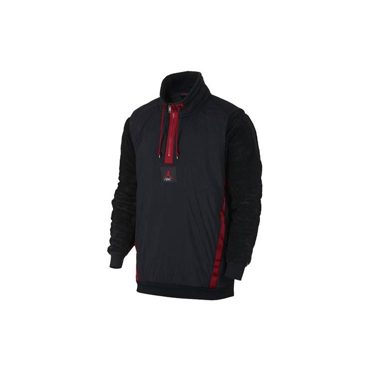 Air Jordan Sports Pullover Fleece Lined Jacket Black Men s AH6256-010 M