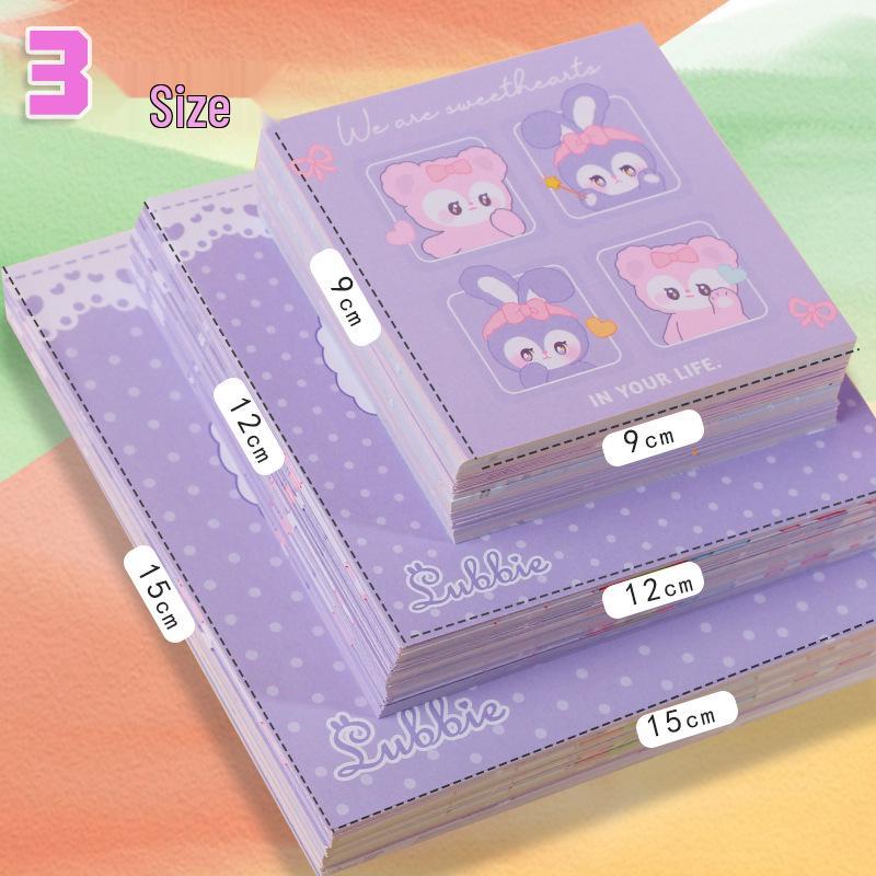 Purple Star Rabbit Origami Paper - Double-Sided, Cartoon Patterned for Kids
