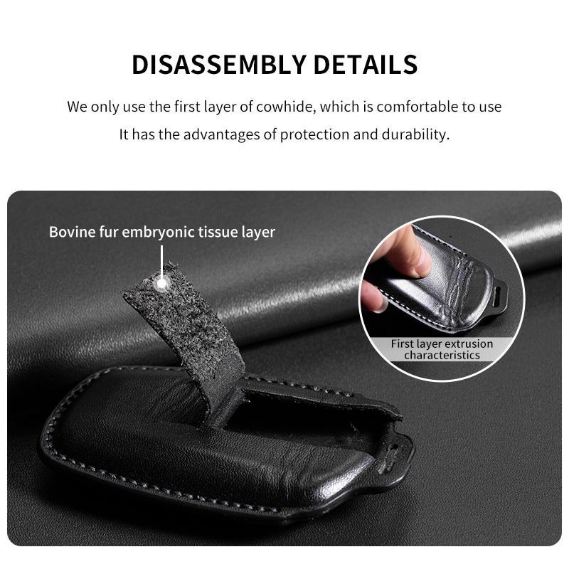 Leather Car Key Case Cover For Lincoln Nautilus Corsair Aviator Navigator Car Remote Key Case Shell Durable Protecter Accessorie