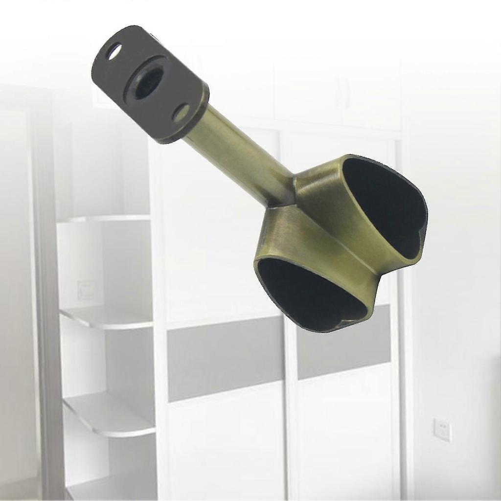 2pcs Alloy Ceiling Mounted Bracket Corner Wardrobe Rod Clothes Rail Lever Holder