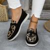 Fashion Trend Splicing Flat Shoes 2024 New Leopard Print Color Splicing Casual Versatile Breathable Sleeve Flat Shoes Zapatos De Mujer