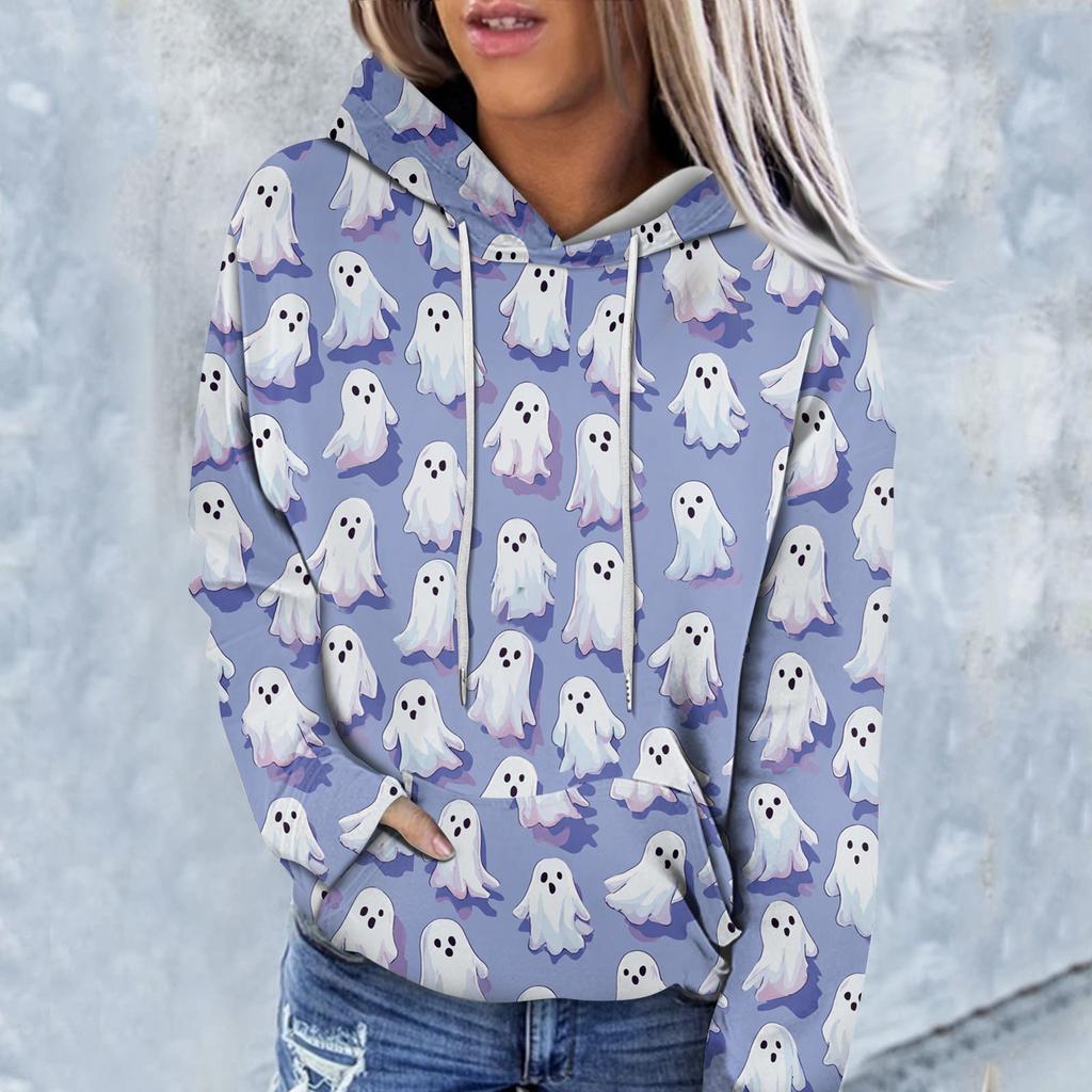 Women's Hoodies Sweatshirts Clothes Teen Girl Casual Sweater Pullover With Pockets Halloween