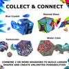 SHASHIBO Shape Shift Box patentierter Fidget Cube mit 36 Magneten Verwandelt sich in über 100 Formen - Preisgekrönt, Seltenerd- - (Blauer Kristall)
