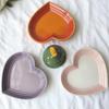 Gradient Heart-shaped Ceramic Pet Bowl, Anti-Vomiting Stress-Free, 12cm Underglaze Color Cat Bowl Dog Bowl-creative Pet Bowl
