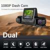 DashCam 1080P Car Recording Camera DVR Video Recorder Black Box Front and Inside Dual Channels 24H Parking Mode HD Night Vision
