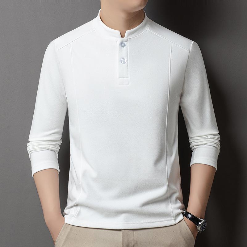 

Men s German Velvet Thickened Knit Top - Warm, Skin-Friendly, Half-High Collar Long Sleeve, Pure Color. M