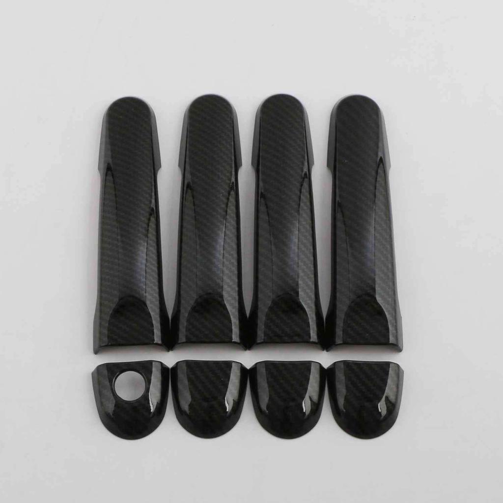 For Nissan Versa Tiida 2012 2013 2014 2015 2016 2017 2018 ABS Chrome Glossy Black Door Handle Cover Trim Sticker Car Accessories