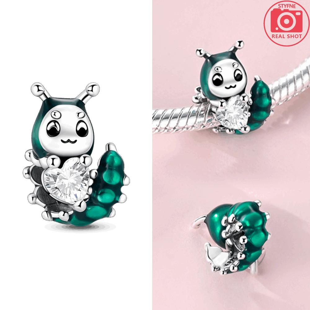 Heart Zircon Beetle Pendant Monkey Rabbit Beaded Original Copper Fit Bracelet Women Jewelry Diy Anniversary Fine Gift