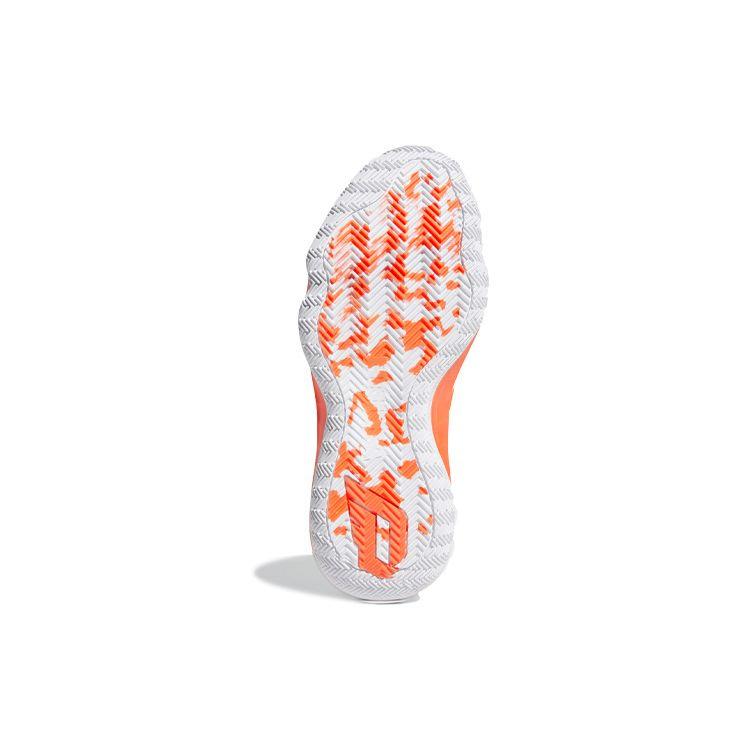 Adidas D Lillard 6 Comfortable Versatile Cushioning Low Top Basketball Shoes Men Sneaker Orange White EH2440