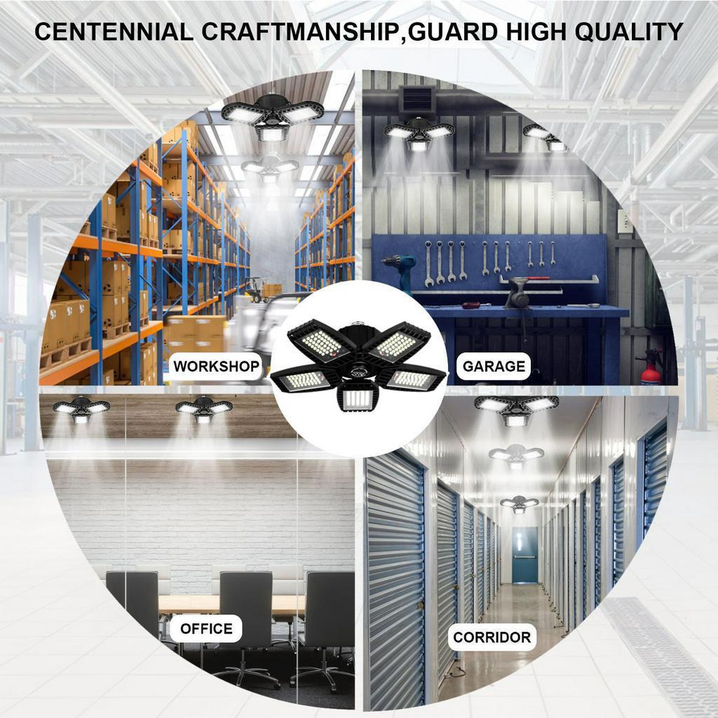 80W/150W/200W/250W 85~265V E27 LED Lamp LED Bulb Deformable High Power Light for Warehouse Factory Garage Basement Gym
