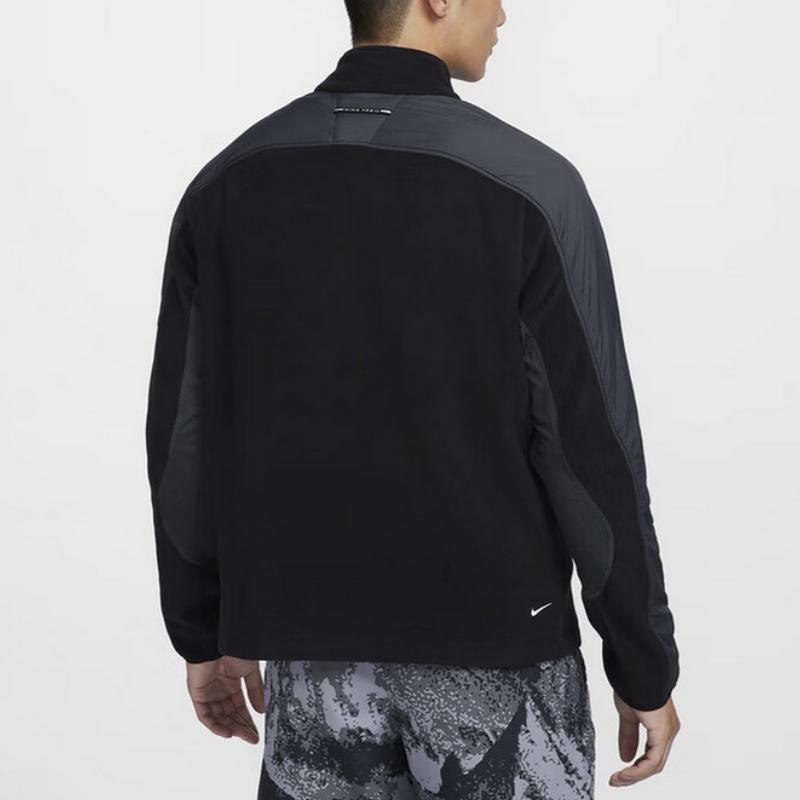 Nike As M Nk Polartec Trail Fleece Comfortable Knit Stand Collar Pullover Jacket Men Jackets Black FV9964010