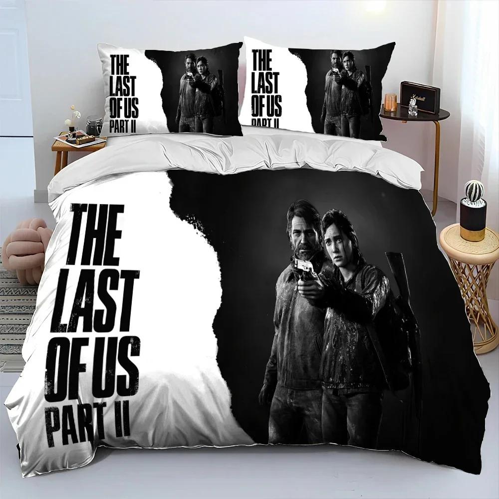 The Last of Us Horror TV Game Pedro Bed Ensemble Quilt Cover Bed Collection Quilt Cover Pillowcase Comforter king Queen Dimension Size Boys Adult