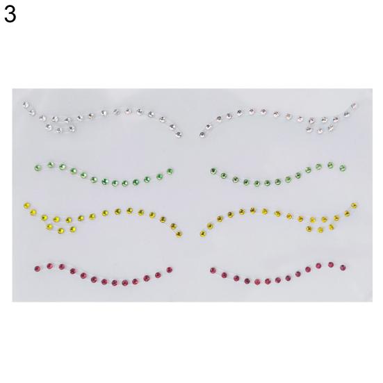 Face Tattoo Stickers Creative Safe Plastic Gem Face Temporary Tattoos for Party