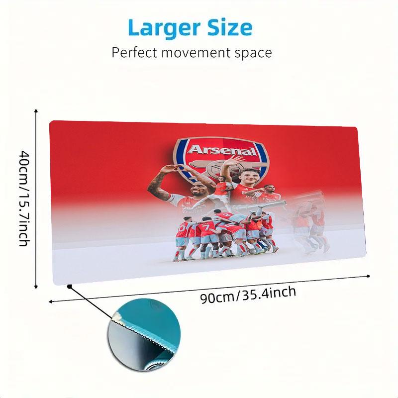 Arsenal F Large Size Mouse Pad Large Gaming Table Cushion Non-slip Laptop Tablet Big Mousepad XXL Mat Mini PC Playmat With Lock Edge