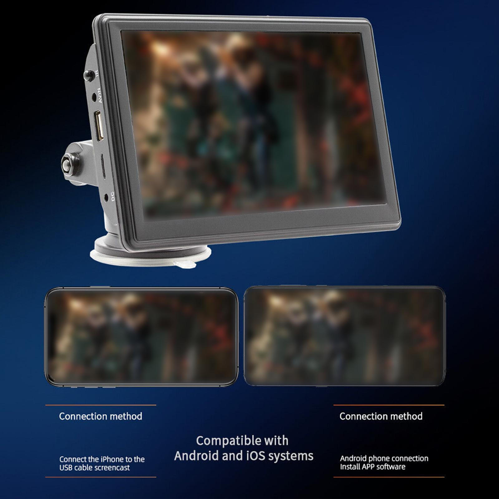 

7-дюймовый портативный автоматический монитор заднего вида, легкий универсальный сенсорный экран