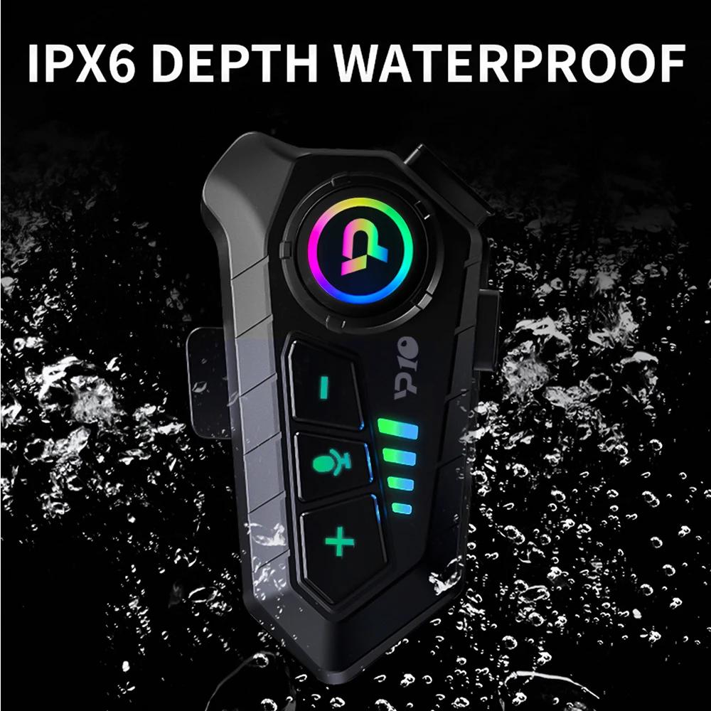 Kebedumei Bluetooth5.3 Motorcycle Helmet Headset Wireless Hands-free Call Waterproof Noice Reduction Super Long Standby Earphone