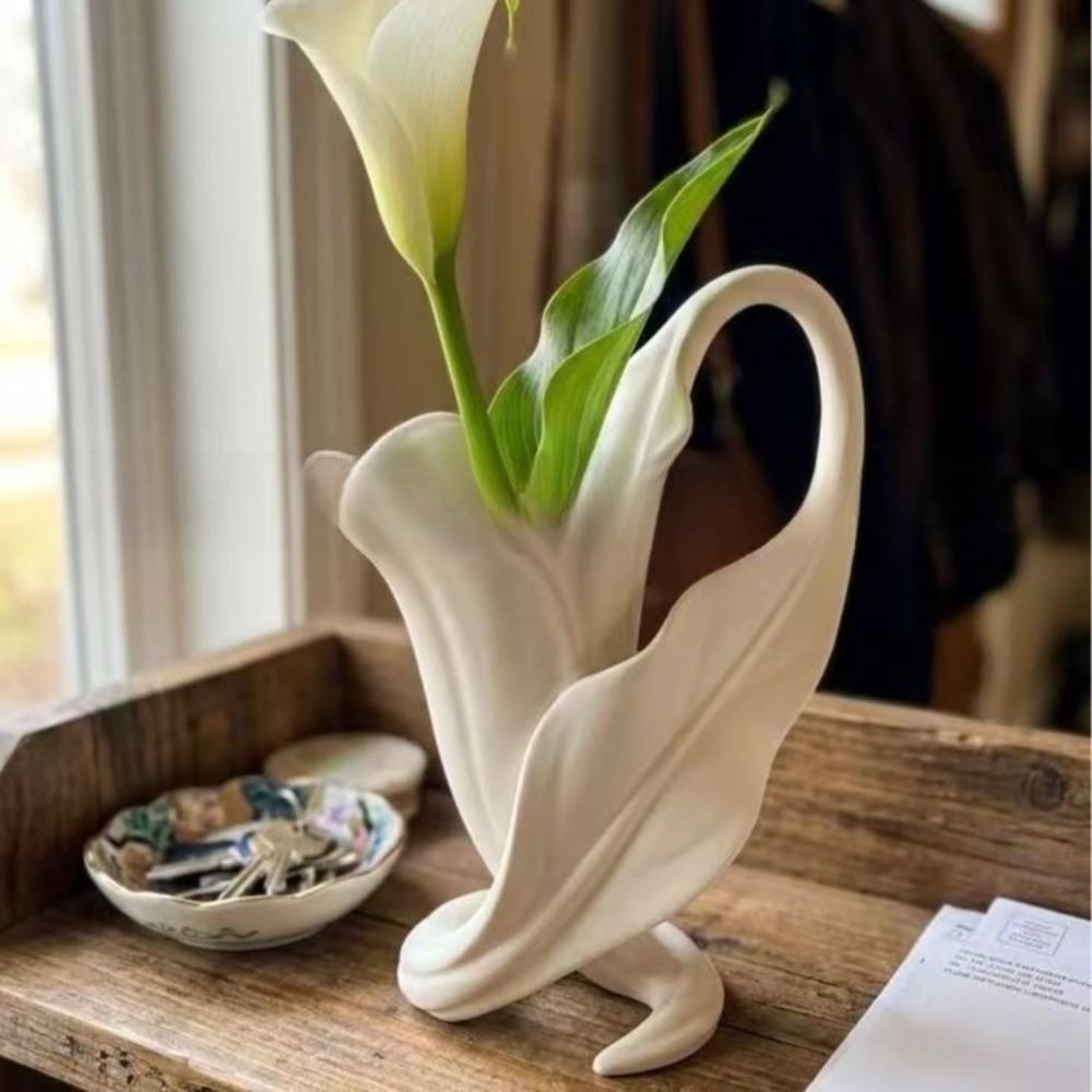 3D Printed Flower Vase Nordic Style Petal Statue Flower Holder Abstract Vase  Gift