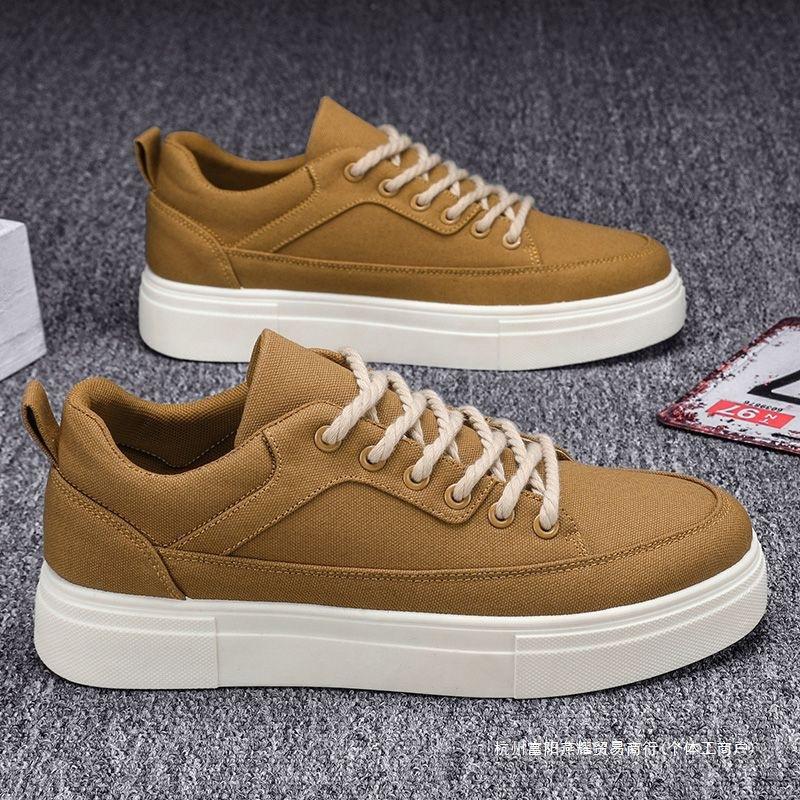 Canvas men's shoes 2024 new niche design versatile casual board shoes student sports black cloth shoes trendy shoes