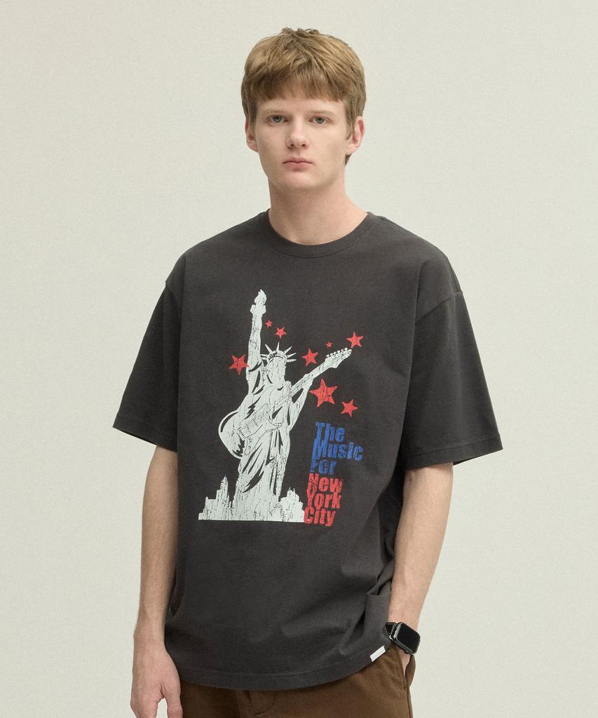 URBANDTYPE Liberty Music Nyc T-Shirt_Charcoal