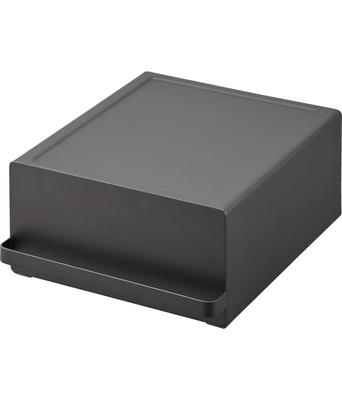 Yamazaki Tower Under-Appliance Rack with Drawers, Black, Approx. W22.2 X D27.5 X H11.5cm (including Handles), with Sliding Shelf, for Small Item