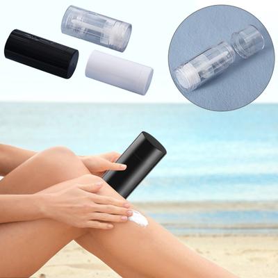 10Pcs 15/30/50G Empty Deodorant Container DIY Sunscreen Refillable Bottle Reusable Twist-up Bottom Filling Stick Plastic Cosmetic Lip Balm Tube