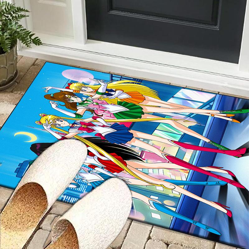 Christmas anime Princess Office Rug Chair Mat, Game Carpet, Suitable for Front Door, Bedroom, Living Room, Desk, Holiday Gift